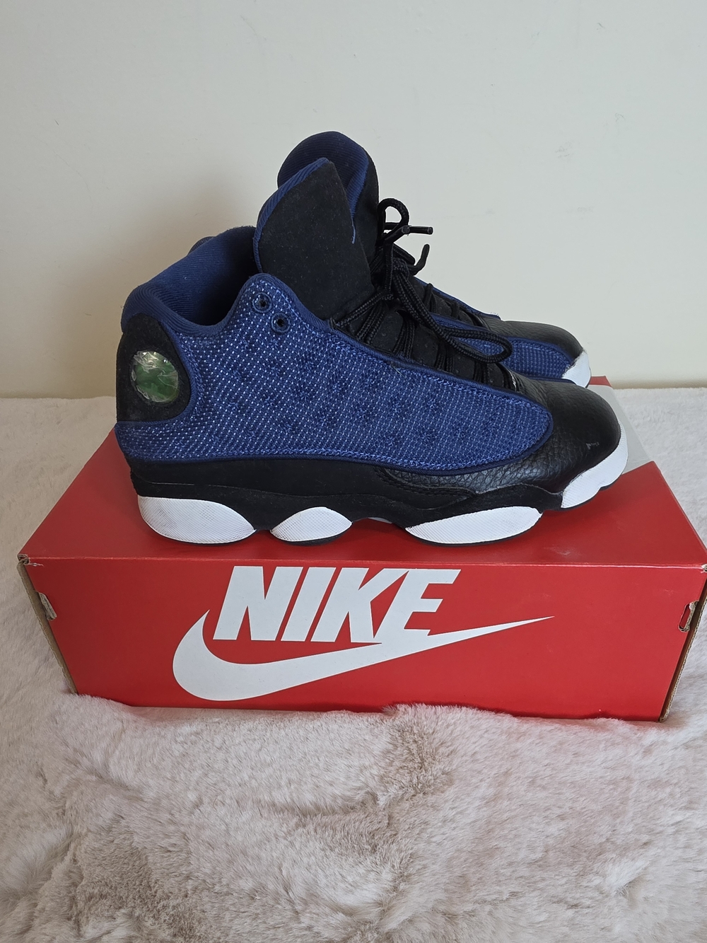 Nike Kids' Blue and Black Retro Basketball Shoes